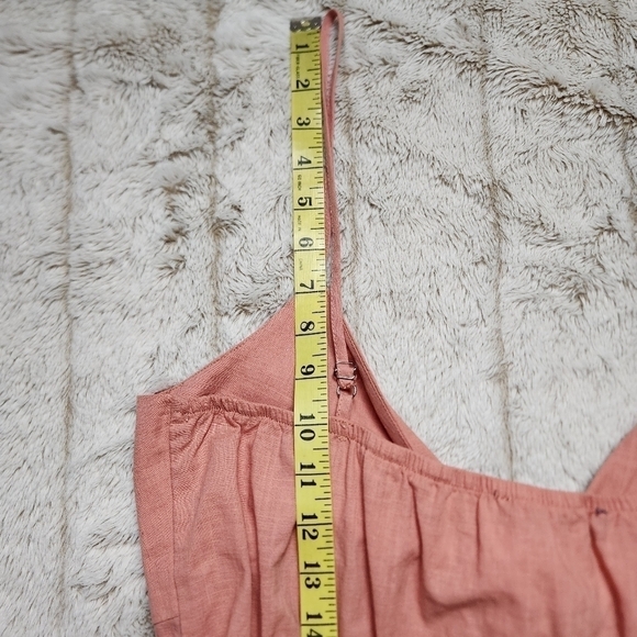 Romper Soft pink color Spaghetti straps front tie One Clothing Size L NWT - Picture 14 of 15